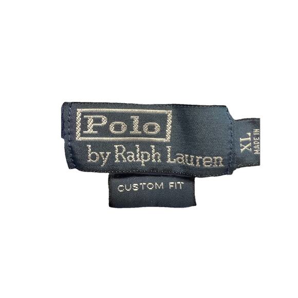 Polo Ralph Lauren Mens XL Short Sleeve Polo Shirt Blue Stripe Orange Logo Preppy - Picture 5 of 9